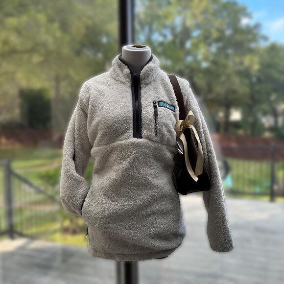 Y2K Lauren James American-vintage Women's Reversible Blue Sherpa Jacket - Picture 1 of 5